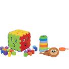 Kit De Brinquedos Educativos Cubo Didático + Empilha