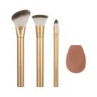 Kit de Brochas de Maquillaje EcoTools Precious Metals Rostro 4 Piezas