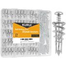 Kit de Buchas para Drywall KURUI de Zinco Autoperfurantes 116 Peças