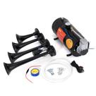 Kit de buzina pneumática FARBIN 178DB com quatro trompetes com tanque de 150 PSI
