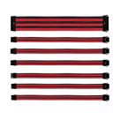 Kit De Cabo De Extensão Sleeved Psu 30 Cm Com Capa De Pvc Cooler Master - Vermelho E Preto - Cma-nest16rdbk1-gl