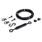 Kit de cabo de suporte para portão HILLMASTER anti-sag em zinco preto