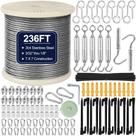 Kit de cabos de aço inoxidável phepetroll 1/8 236FT com M5 Kit de cabos de aço inoxidável phepetroll 1/8 236FT com M5