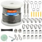 Kit de cabos de aço Shineyoo Steel Wire 100m com esticadores Kit de cabos de aço Shineyoo Steel Wire 100m com esticadores
