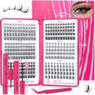 Kit de cachos de cílios CCODDY 432 unidades Wispy Natural & Manga Kit de cachos de cílios CCODDY 432 unidades Wispy Natural & Manga
