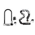 Kit de Cadeado para Bicicleta Kryptonite com Cadeado U, Corrente e Suporte de Fixação