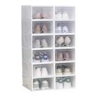 Kit de Caixas Organizadora Para Sapatos e Tênis Preto ou Branco Empalhável com Tampa Flip com 3, 6, 9, 12, 15, 18 ou 24