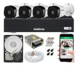 Kit de Câmeras de Segurança HD 720p Intelbras VHC 1120B com DVR 4 Canais e HD 500GB