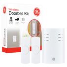 Kit de campainha sem fio GE 19300 com 2 botões de pressão, alcance de 150 m
