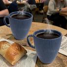 Kit De Canecas De Porcelana Para Café Chá Bebidas 230ml Azul-marinho Lume