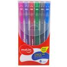 Kit De Caneta em Gel com Glitter - Ponta 1.0 - 6 Cores Molin