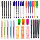 Kit de Canetas Coloridas Esferografica Gel Marca Texto 32 Unidades - Leo e Leo