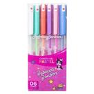 Kit de Canetas Gel Pastel Rebecca Bonbon RB0401 com 6 Unidades para Uso Escolar e Escritório