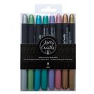 Kit de Canetas Ponta Pincel Metálico para Caligrafia Metallic Jewel Brush 8 unidades - We R Kit de Canetas Ponta Pincel Metálico para Caligrafia Metallic Jewel Brush 8 unidades - We R