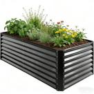 Kit de Canteiro Elevado para Jardim 183x91x30 cm em Metal para Área Externa