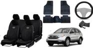 Kit de Capa de Couro CRV 95 + Tapetes + Capa de Volante - Proteção Total