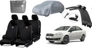 Kit de Capa de Couro Linea 08-16 + Proteção de Carro e Limpador de Vidros