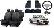 Kit de Capa de Couro para Frontier 2008-2016 + Tapete + Capa de Volante Kit de Capa de Couro para Frontier 2008-2016 + Tapete + Capa de Volante