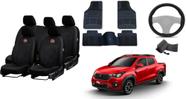Kit de Capa de Couro para Strada 19-24 + Tapetes e Acessórios de Volante Kit de Capa de Couro para Strada 19-24 + Tapetes e Acessórios de Volante