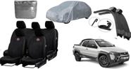 Kit de Capa de Couro Strada 14-19 + Capa de Cobertura + Limpador de Parabrisa para Proteção Completa