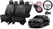Kit de Capas de Couro para Fastback 2018 a 2019 - Couro Impermeável + Chaveiro + Capa de Volante