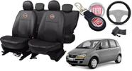 Kit de Capas de Couro para Idea 2008 a 2009 - Couro Impermeável + Chaveiro + Capa de Volante