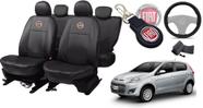 Kit de Capas de Couro para Palio 2018 - Couro Impermeável + Chaveiro + Capa de Volante