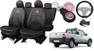 Kit de Capas de Couro para Strada 2001 - Couro Impermeável + Chaveiro + Capa de Volante Kit de Capas de Couro para Strada 2001 - Couro Impermeável + Chaveiro + Capa de Volante