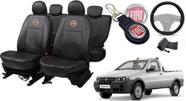 Kit de Capas de Couro para Strada 2010 - Couro Impermeável + Chaveiro + Capa de Volante Kit de Capas de Couro para Strada 2010 - Couro Impermeável + Chaveiro + Capa de Volante
