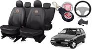 Kit de Capas de Couro para Tipo 1996 - Couro Impermeável + Chaveiro + Capa de Volante Kit de Capas de Couro para Tipo 1996 - Couro Impermeável + Chaveiro + Capa de Volante