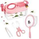 Kit de captura de insetos Kit de captura de insetos Biubee com rede de borboletas rosa