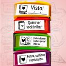 Kit de Carimbos Pedagógicos com 4 Carimbos Automátivos Nykon - LIVROS