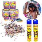 Kit De Carnaval Rolinhos De Serpentina Confete E Espuminha