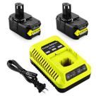 Kit de carregador de bateria energup 18V 6,5Ah, pacote com 2 unidades com carregador P117