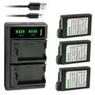 Kit de carregador de bateria Kastar PSP-110H 1500mAh USB