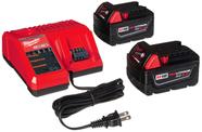 Kit de carregador de bateria Milwaukee M18 RED LITHIUM XC 5.0 Ah (2)