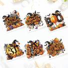 Kit de cartões de arte de diamante para pintura 5D de Halloween, pacote com 6