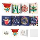 Kit de cartões de Natal com pintura de diamantes OWAY, pacote com 8 unidades, kit DIY