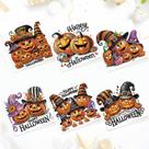 Kit de cartões de pintura de diamante 5D Rhinestone Halloween, pacote com 6