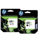 Kit de Cartuchos De Tinta 60xl Preto E 60xl Color Genuino
