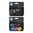 Kit de Cartuchos de Tinta HP 902XL Preto e Cores 902 CMY
