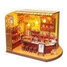Kit de casa de bonecas de padaria em miniatura DIY Wooden Bread Shop