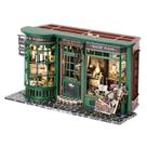 Kit de casa de bonecas DIY Magic Wand Shop com luz LED verde de madeira