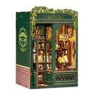 Kit de casa de bonecas DIY Owl Bookstore Mini Book Nook com luz LED