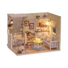 Kit De Casa De Bonecas Em Madeira 3D Feito À Mão Com Móveis Em Miniatura Para Montagem, Brinquedo Kit De Casa De Bonecas Em Madeira 3D Feito À Mão Com Móveis Em Miniatura Para Montagem, Brinquedo