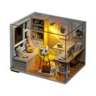 Kit De Casa De Bonecas Em Madeira 3D Feito À Mão, Mini Construção Com Móveis, Presentes De Natal E