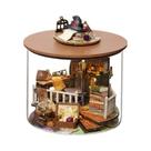 Kit De Casa De Bonecas Em Miniatura, Artesanato Em Madeira, Móveis, Modelos De Quarto, Decoração De