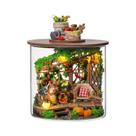 Kit De Casa De Bonecas Em Miniatura, Artesanato Em Madeira, Móveis, Modelos De Quarto, Decoração De