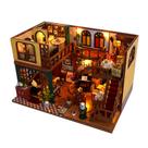 Kit de casa de bonecas em miniatura DIY Oriental Vintage Villa Gift