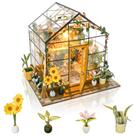 Kit de casa de bonecas em miniatura GudoQi Sunshine Flower House 1:24